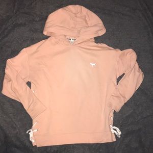 Tie up sides pink sweatshirt!